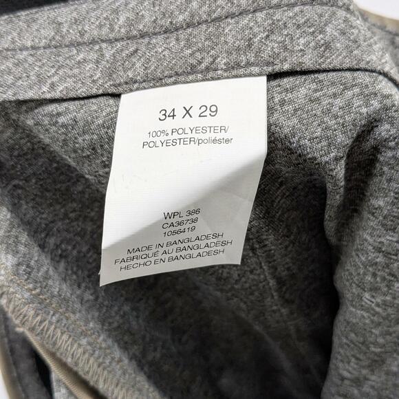 Haggar Mens Cool 18 Pro Comfort Waistband Slim Fit Flat Front Pant Beige 34 x 29 - Picture 5 of 5